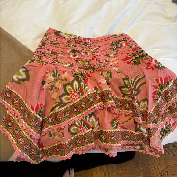 Farm Rio Soft Pink Aura Floral Mini Skirt size XS - Picture 7 of 7